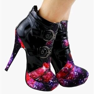 Galaxy Stiletto Ankle Boots Womens 41 Platform High Heels Booties Shoes‎ Astro